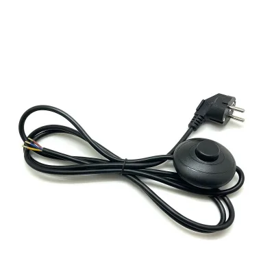 EU AC Power Cord France Plug Stripped Female End Foot Switch for Home Appliances
