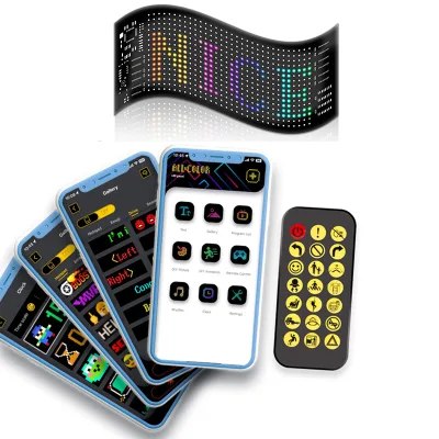 New Hot Sale Flexible Car Window LED Digital Display Screen RGB Full Color Mobile Phone App Control Multi-function Programmable