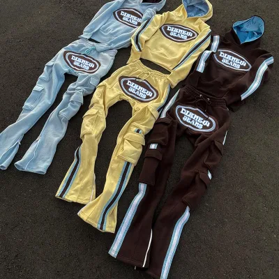 DIZNEW Hoodies in Bulk Wholesale Sets Mens High Quality Sweatpants and 320 Gsm Hoodie Sets