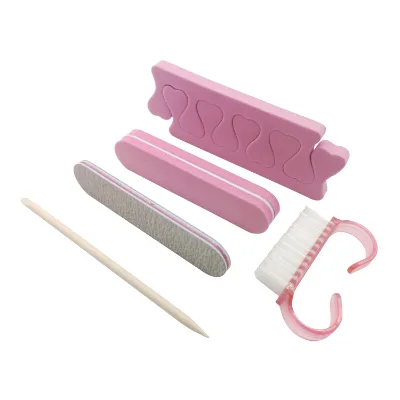 Hot Sale Professional 5 in 1 Manicure Set Disposable 5pcs Pedicure Kit for Nail Salo
