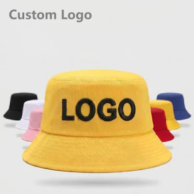 Custom Logo Multi-Color Bucket Hat 100% Cotton Optimal for Men Women Children for Summer Outdoor Fishing