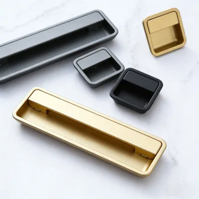 Simple High-end Light Luxury Cabinet Drawer Pull Handle Extended European and American Style Wardrobe Door Handle