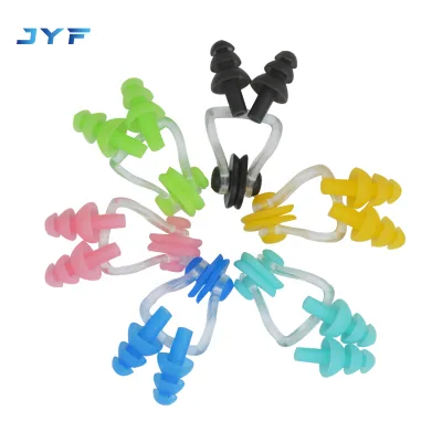 Factory Price JYF Brand Nose Clip and Ear Plug Set with Healthy Material for Swimming and Diving Sports
