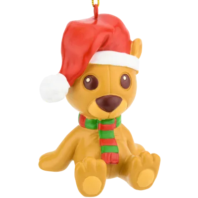 Cute Stuffed Animal Christmas Teddy Bear Ornament