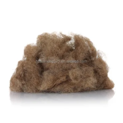 HOT SALE 18.5mic 40mm DR Brand Wool Yarn Quilt with High Quality Dehaired Carded Natural Brown Color