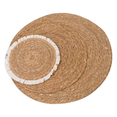 Customized Home Decoration Eco-Friendly Grass Woven Mat Round Pet Mat for Sale