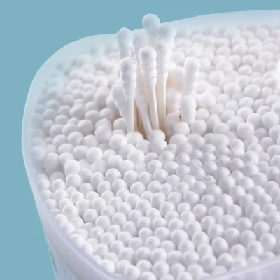 Wholesale 200 Pcs Drum Cotton Swabs Baby Daily Cotton Ear Buds Cleaning Soft Cotton Swabs for Baby