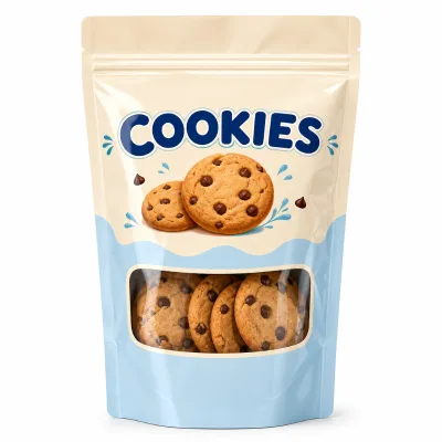 Stand up Pouch Bag Nut Dried Fruit Flour Packaging for Retail Product Storage and Display