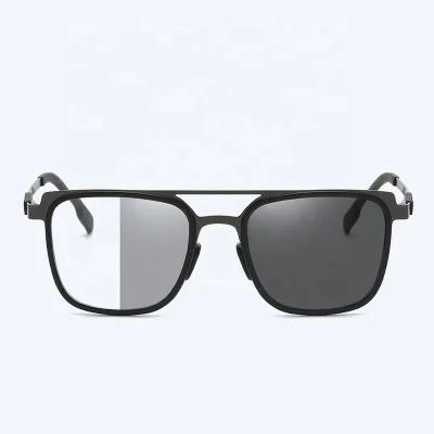 Photochromic Bezel Man Oversized square Grey Black Metal Tr Spring Hinge Lunettes Photogrey 2025 New Progressive Reading Glasses
