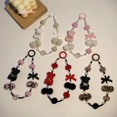 Cute Cartoon Mobile Phone Wrist Strap Lady Short Lanyard Anti-lost Waistband Mobile Phone Key Pendant Holiday Gift