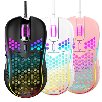 Wired Gaming Optical Mouse 6-button Ergonomic USB Lightweight 7-color Breathing Backlight Cross-border Exclusive Computer