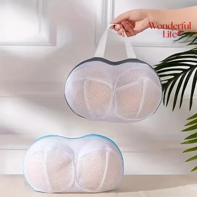 1/2pcs Laundry Washing Bag With Zipper Foldable Mesh Lingerie Underwear Mesh Bra Washer Bag Bra Laundry Bag Bra Wash Bag Mesh