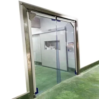 PVC Food Workshop Anti-Collision Buffer Door Bidirectional Automatic Soft Return Modern Silent Open Reset Glass Door