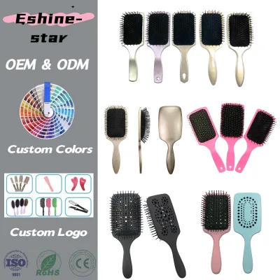 Hot Selling High Quality Abs Air Cushion Hair Brush Wet Dry Detangling Hairbrush Silicone Care Scalp Scrubber Hair Shampoo Brush