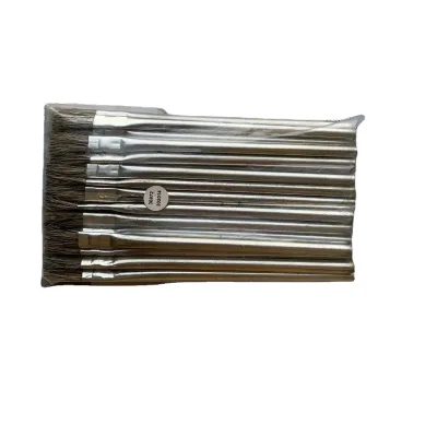 Heavy Duty Horsehair Bristles 3/8 Inch Acid Paint Brushes with Metal Tubular Handles