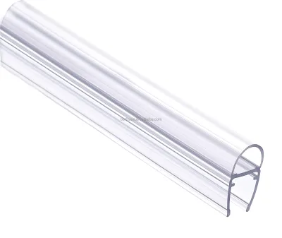 Customized Jinsu Model D007 Modern PVC Waterproof Soundproof Shower Door Bull Nose Seal Soft Bubble Easy Installation Universal