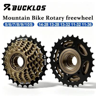 BUCKLOS 5/6/7/8/9/10S Threaded Freewheel 14-28T 13-28/32T 11-32/36T Bike Sprocket Bicycle Rotary Freewheel Screw on Freewheel