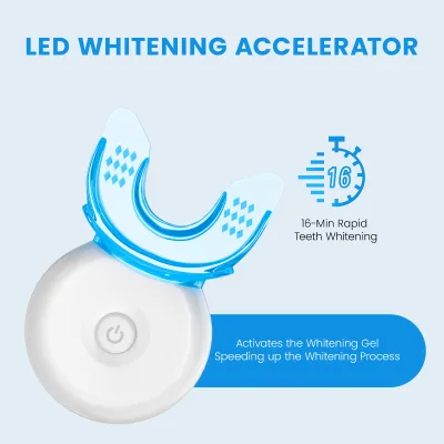 OEM ODM Battery-Powered Teeth Whitening Light - 5 Blue LED Beads - 16-Minute Timer for Professional Results