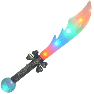 Promotional Party Novelty LED Toys Flashing Knife Colorful Light up Pirate Swords