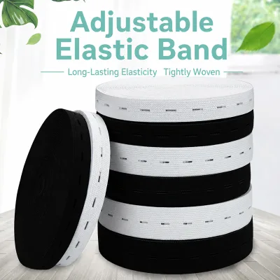 Adjustable Elastic Band with Buckle Eye, Maternity Belt, Flat Waistband, Household Elastic Band, Buckle, Elastic Accessories