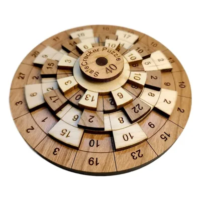 40 Wooden Math Puzzle Unique Wood Brain Teaser for Ages 13 and up Revolving Math Puzzle Great Gift Idea for Boys and Girls