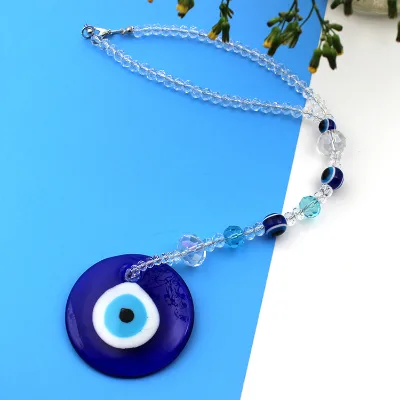 Turkish Blue Eye Jewelry Bohemian Style Glass Pendant Evil Eye Step Water Drop Hanging Design Wall Decor and Good Luck Gifts