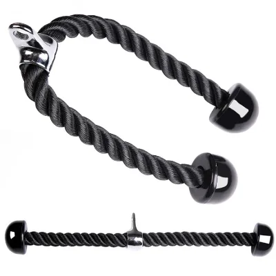 Single Grip Tricep Bicep Exercise Attachment Pull Rope Cable Gym Machines Steel Pulley Workout Portable PC Material Fitness Use
