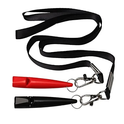 Plastic Whistle Training Tool with Strap Lanyard Outdoor Whistle