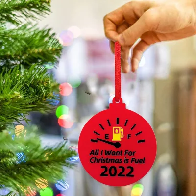 2022 Fuel Christmas Tree Ornament Funny Gas Soft PVC Xmas Decorations the Year We Needed Gas