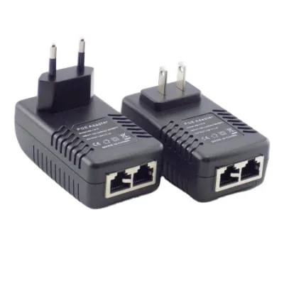 POE Injector 24V 1A Best Buy Data in Data Out Power Supply on POE Switch EU/UK/US Optional