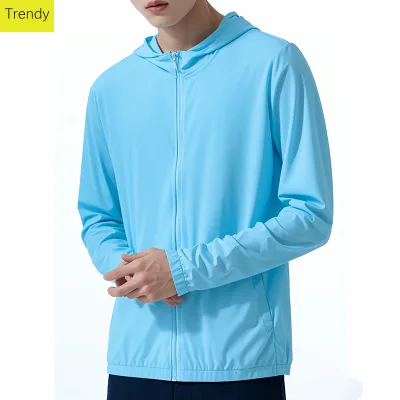 Durable Stylish, Mens Sports Sun - blocking Windbreaker with Adjustable Cuffs Hood, B2B Custom for Sports Teams