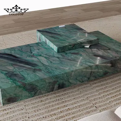 Goldtop OEM/ODM Kwartsiet Luxury Best Quality Quartzite Furniture High-end Home Decoration Jungle Jewel Quartzite Coffee Table