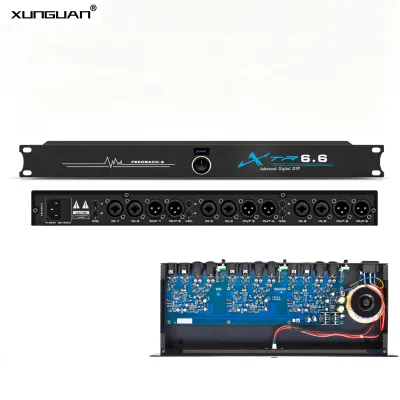 New Version XTR6.6 Advanced Digital DSP with DSP Chip, Pure Copper Transformer, Integrated Aluminum Panel for Stage, Conference