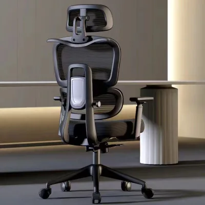Office Chair Adjustable Headrest Swivel Function Home Deluxe Desk Chair Desk Wheels