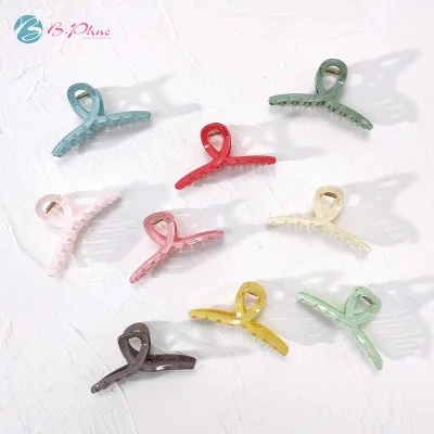 New Design Crossed Large Pure Color Acrylic Hair Claw Clip Fashion Simple for Women Hair Claw 3~15 Days