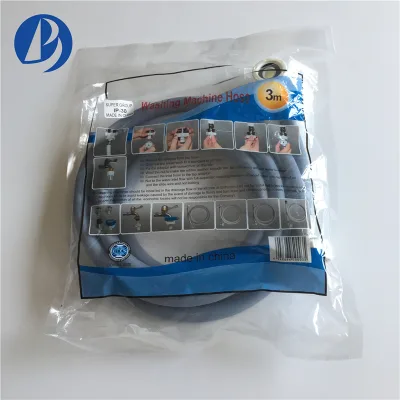 Grey 3M Flexible Inlet Hose and Drain Hose for Washing Machine
