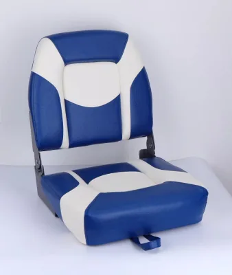 Factory Wholesale White Folding Marine Boat Seat Ergonomic Cushioned Captain Chair Waterproof Anti UV ForSpeedboat Jon Boat Ship