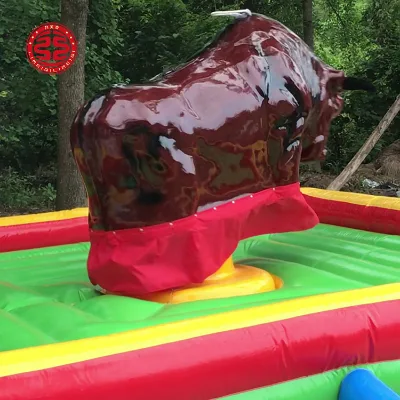 Commercial Amusement Park Electric Inflatable Games Red Mechanical Bull Rides Simulator Adult Thrill Carnival Equipment for Sale