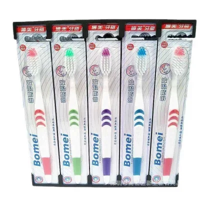 10 Pack Bamboo Charcoal Soft Bristled Adult Household Fine Bristled Non Disposable Small Moon Travel Toothbrush