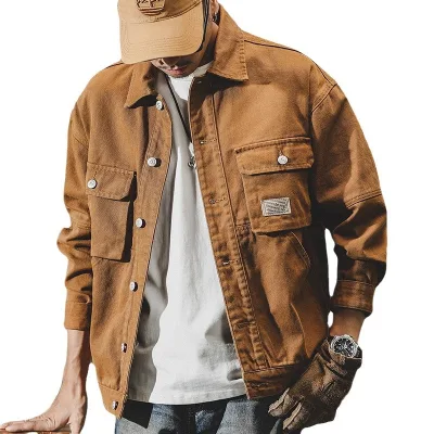 Custom Vintage Wholesale Jean for Men Winter Washed Casual Denim Plus Size Men's Men's Jeans Jacket