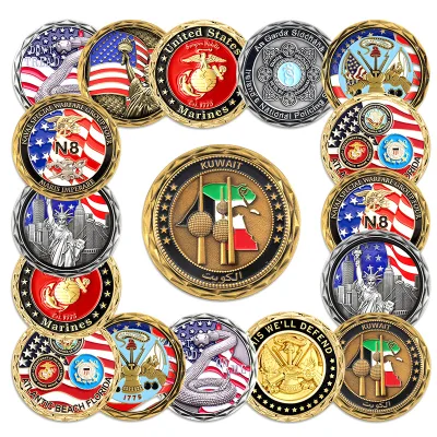 Unique High Quality Custom Brass Die Struck Metal Challenge Coin With Diamond Cut Edge Manufacturer