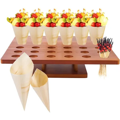 Food Grade Disposable Wooden Pine Cones for Sushi