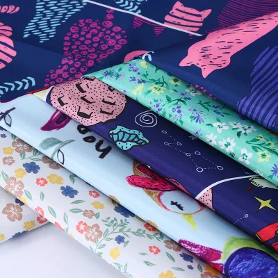 240T Pongee Fabric 100% Polyester Printed Waterproof, Windproof and Sunshade Fabric