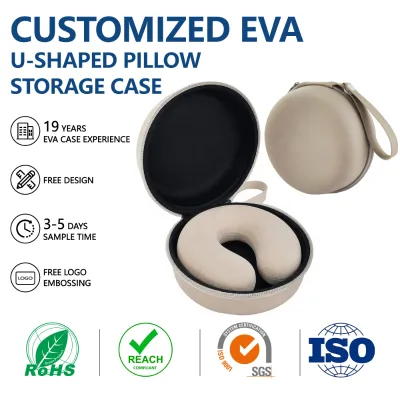 EVA CASE for U-shaped Pillow Personalized Separated Storage Bag Source Factory OEM ODM Neck Pillow Travel Carrying Case