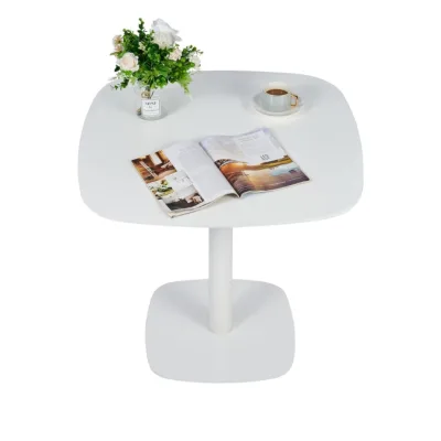 Restaurant Mdf Top Dining Table Best Selling Wooden With Metal Legs Side Table