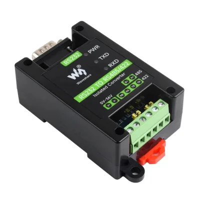Waveshare RS232 To RS485/422 Active Digital isolated Converter Onboard Original SP3232EEN SP485EEN Chips DB9 M/F Port Optional