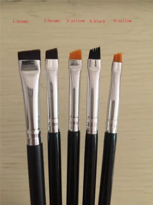 logo Wooden Handle Angled Brow Brush