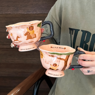 Mug Ceramic Water Cup - Office Use, Household, Breakfast Coffee Cup, Gift for Souvenirs