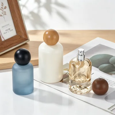 Wholesale 100pcs 30ml 50ml 100ml 15mm Crimp Luxury Thickened Volcanic Design Glass Crimp Perfume Spray Bottles In-Stock