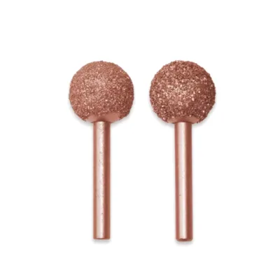 High Speed 22mm 25mm Diameter Spherical Buffing Tool Sanding Wheel Grinding Head Ball with Rod Adapter for Pneumatic Grinder